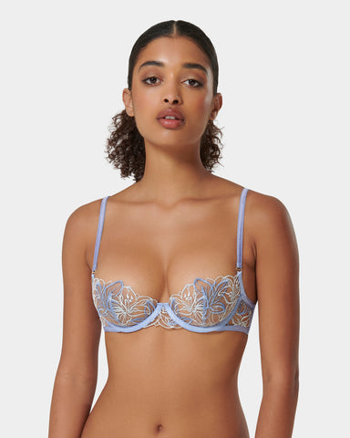 Bluebella Pride Carmen lace 1/4 cup bra in red - ShopStyle