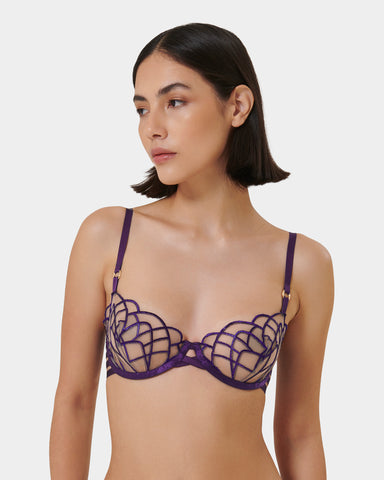 Beatrix Wired Bra Acai Purple/Sheer