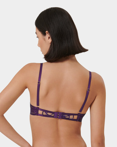 Beatrix Wired Bra Acai Purple/Sheer