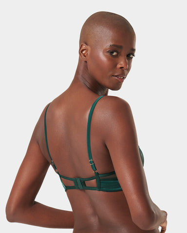 Stephanie Wired Bra Botanical Garden Green