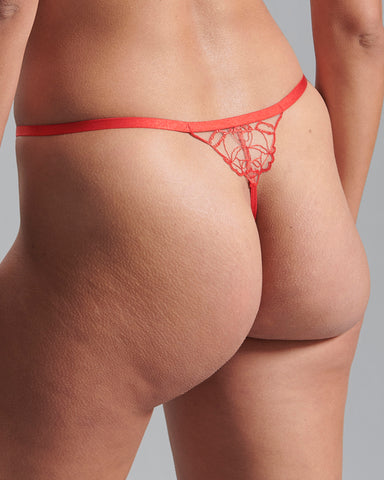 Rosalie Thong Red/Sheer