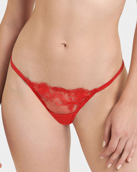 VASSARETTE Tanga Red Thong Panties - Available Sizes S/M/L - Julia